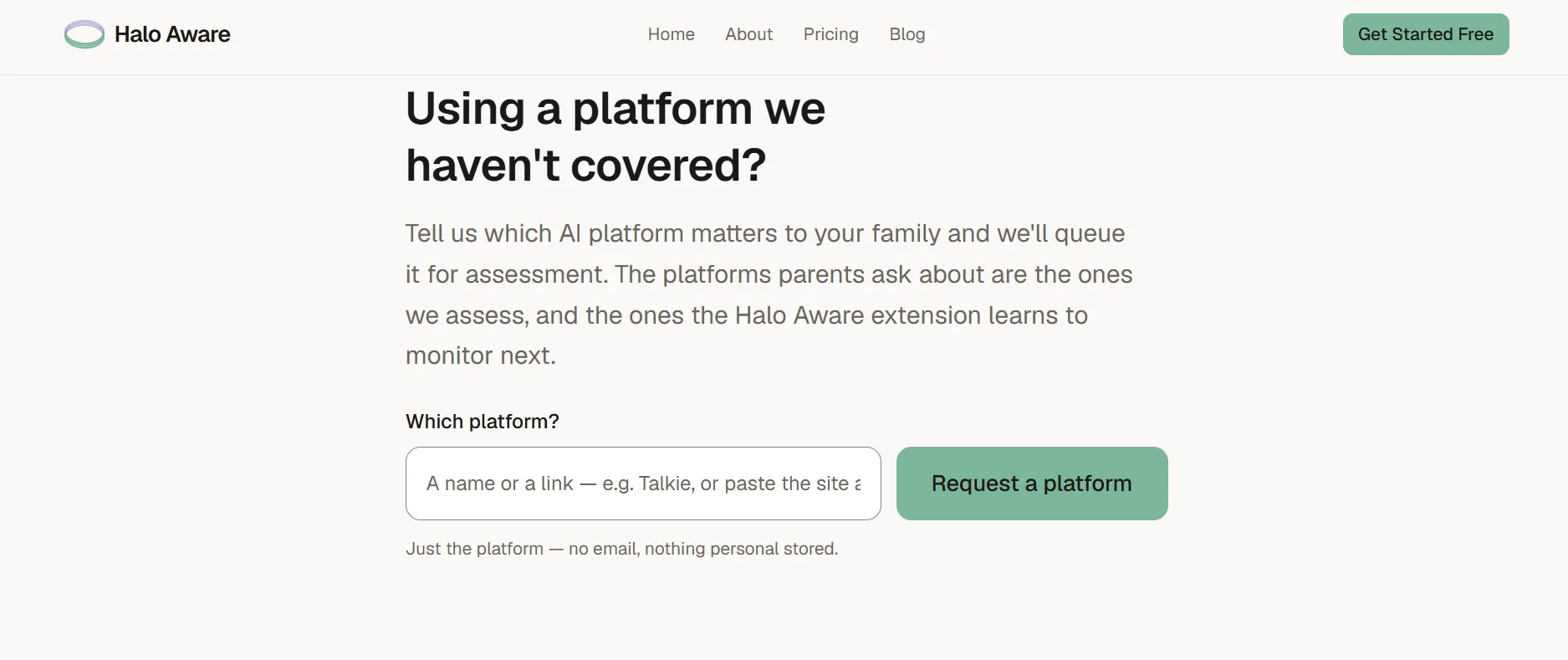 ai risk scanner request a platform ai chatbots